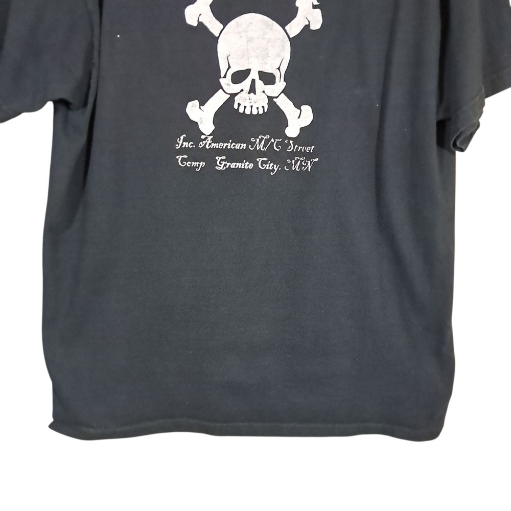 Y2k Vintage Mudclap Girl Mens XL Black Skull Damage‎ Inc White Trash Awareness - Picture 6 of 11